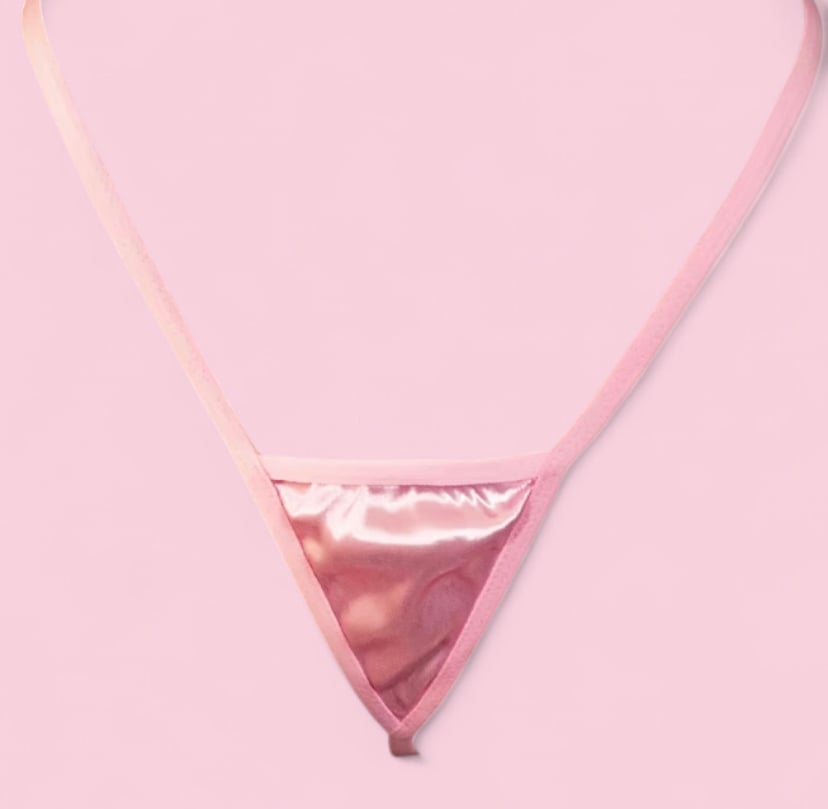 Image of Pink satin robe One-size