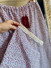 Image 1 of Lace Hem Pants Purple Floral, Small