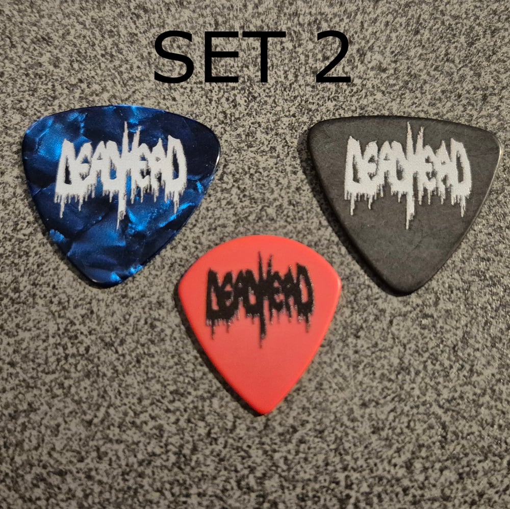 Dead Head guitar picks - set of 3