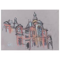 Image 1 of Partick Burgh Hall - Charcoal and Soft Pastels on Paper 