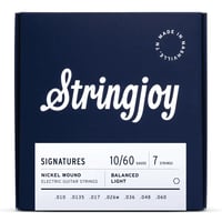 Stringjoy 10-60 7-String Balanced Light Gauge Signatures - Nickel Wound Electric Guitar Strings