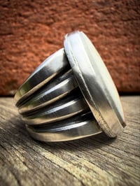 Image 6 of WL&A Handmade Old Style Heavy Ingot High Grade Royston Ribbon Lane Splitter Ring - Size 11