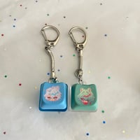 Image 1 of Phainon and Anaxa Light-Up Fidget Keycap Keychain