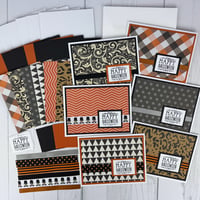 Image 1 of Happy Halloween Card Making Kit for Adults to DIY 6 Handmade Greeting Cards