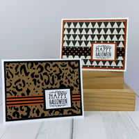 Image 2 of Happy Halloween Card Making Kit for Adults to DIY 6 Handmade Greeting Cards