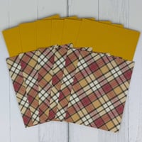 Image 4 of Autumn Plaid Pumpkin Card Making Kit for Adults to DIY 6 Handmade Fall Greeting Cards