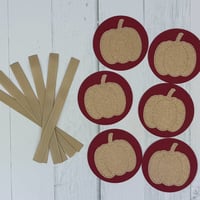 Image 5 of Autumn Plaid Pumpkin Card Making Kit for Adults to DIY 6 Handmade Fall Greeting Cards