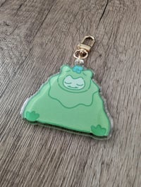 Image 1 of Mosslax - Snorlax Moss Pocket Monster Epoxy Acrylic Keychain Charm