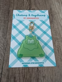 Image 3 of Mosslax - Snorlax Moss Pocket Monster Epoxy Acrylic Keychain Charm