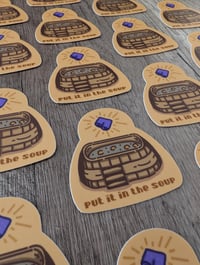Image 3 of Put it in the Soup - Stardew Valley Purple Shorts Vinyl Sticker