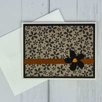Image 2 of Black and Tan Fall Floral Card Making Kit for Adults to DIY 6 Autumn Flower Cards