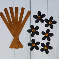 Image 4 of Black and Tan Fall Floral Card Making Kit for Adults to DIY 6 Autumn Flower Cards