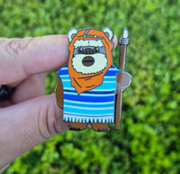 Image 4 of Sarape Ewok Enamel Pin