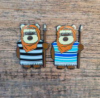 Image 3 of Sarape Ewok Enamel Pin
