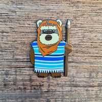 Image 2 of Sarape Ewok Enamel Pin