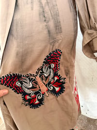 Image 7 of LIBERATE yoUrself 🍒  ¥ UPCYCLED  ¥ UNISEX ¥ VINTAGE TRENCHCOAT ¥ IBIZA¥ HANDPAI...