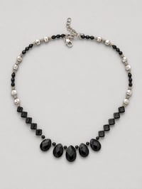 Onyx and Silver Necklace