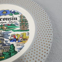 Image 8 of Wisconsin State Souvenir Plate, Homer Laughlin E53N5, Cavalier Eggshell, #1007