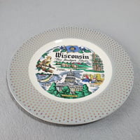 Image 10 of Wisconsin State Souvenir Plate, Homer Laughlin E53N5, Cavalier Eggshell, #1007