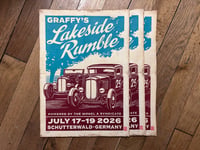 Image 1 of Lakeside Rumble Linocut Print FREE SHIPPING