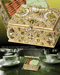 Image of Gold Jeweled  Sugar Packet and Tea Bag Box