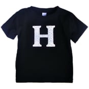 Image of Baby or Toddler Alphabet or Kiwi Shirt - Black