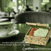Image of Gold Jeweled  Sugar Packet and Tea Bag Box