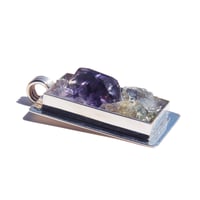 Image 2 of Rectangle Bezel:  Amethyst / Arkansas Quartz / Spodumene / Moonstone - 90