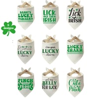 Image 1 of Handcrafted St. Patrick’s Day Pet Bandanas | 9 Designs 