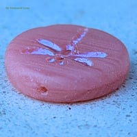Image 5 of Matte Blush Pink Czech Glass Dragonfly Focal Beads, 17mm Round Nature Inspired