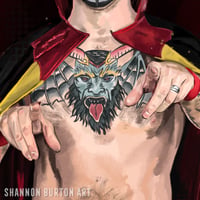 Image 3 of Very Nice, Very Evil | Danhausen WWE Painting