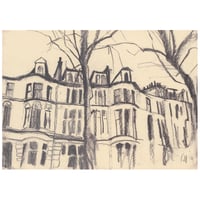 Image 1 of Tenements and Trees, Peel Street - Charcoal on Paper 