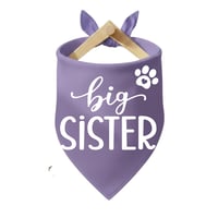 Image 1 of Handcrafted Big Sister Pet Bandana