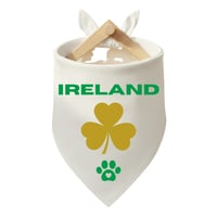 Image 1 of Handcrafted Ireland Gold Shamrock Pet Bandana