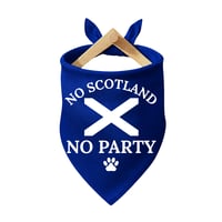 Image 1 of Handcrafted “No Scotland No Party” Pet Bandana
