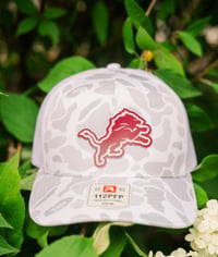 White Camo Lion Trucker Hat