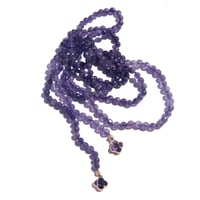 Image 1 of Amethyst Lariat - round - extra long 
