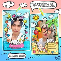 Image 1 of Summertime With Snoopy Double Sided Acrylic Photocard Holder