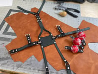 Image 3 of Leather Head Harness Panel Gag - Interchangeable System