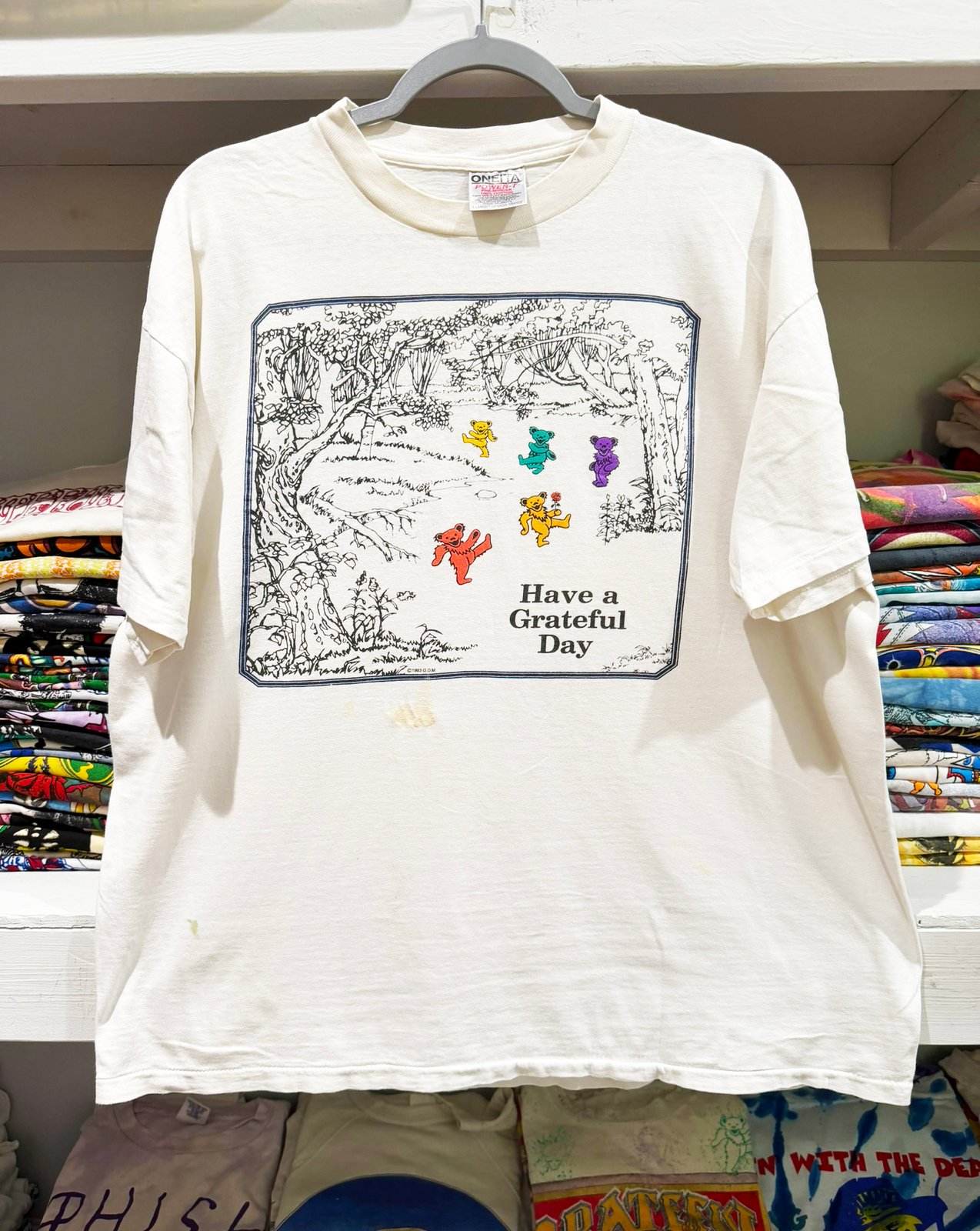 Grateful Dead 1993 Grateful Day T-Shirt - Size XL | Primarily Dead Grateful Dead 1993 Grateful Day T-Shirt - Size XL | Primarily Dead