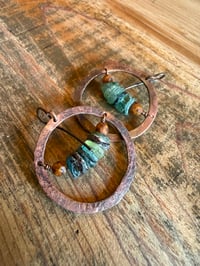 Image 4 of Earthly Roman Glass earrings 