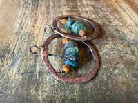 Image 1 of Earthly Roman Glass earrings 