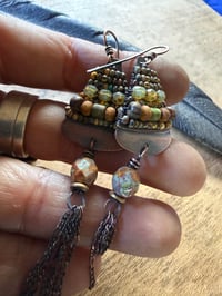Image 19 of Alegria Alegria in earthy colors earrings. 
