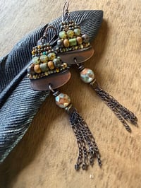 Image 9 of Alegria Alegria in earthy colors earrings. 
