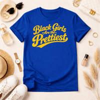 Image 1 of Black Girls are the Prettiest- Royal Blue and Gold