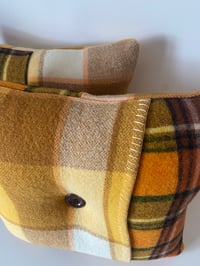 Image 3 of Orange & Yellow Button Cushion