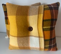 Image 4 of Orange & Yellow Button Cushion