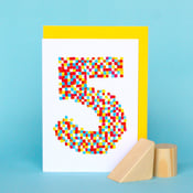 Image of Number 5 Birthday Card