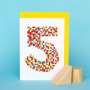 Image of Number 5 Birthday Card