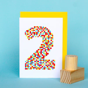 Image of Number 2 Birthday Card